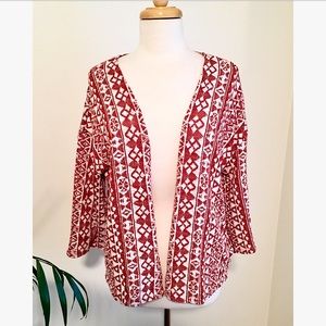 H&M Burnt Orange Aztec Cardigan